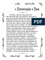 Oração de Entronização A Deus