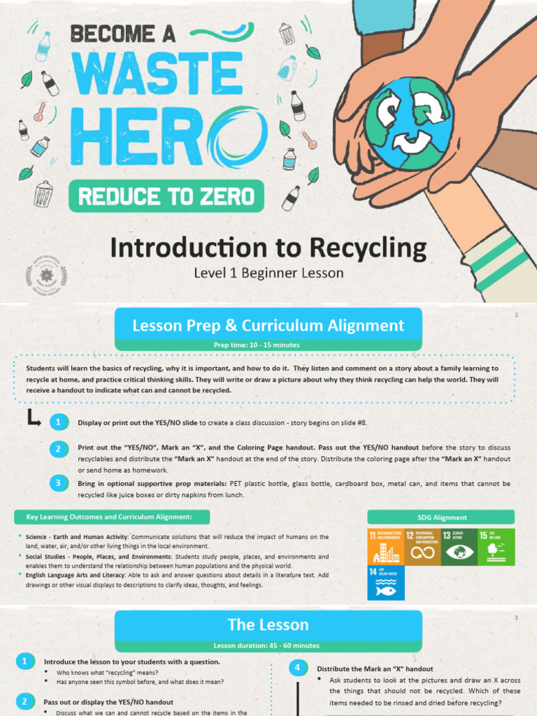 Introduction Recycling English PDF Level1 | PDF | Recycling | Thought