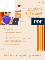 How To Use An AI Keyword Generator To Do Keyword Research Better and Faster