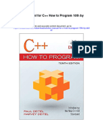 Solution Manual For C How To Program 10th by Deitel