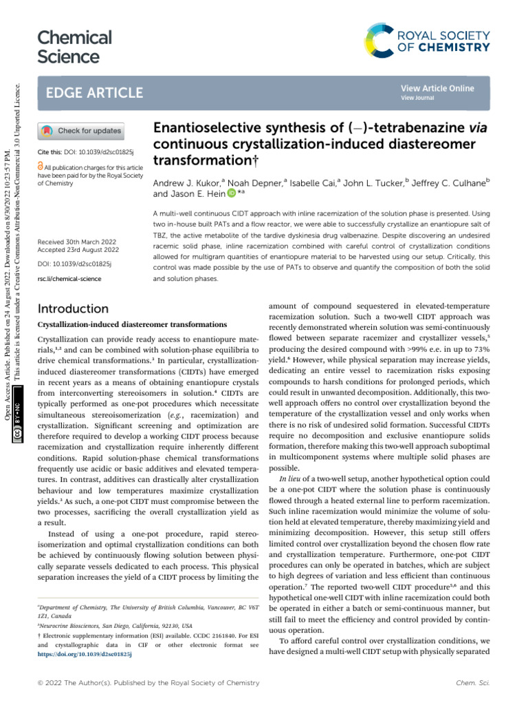 Advanced Crystallization Techniques | PDF | Crystallization | Solubility