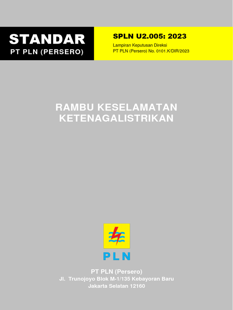 Rambu Keselamatan Ketenagalistrikan SPLN 2023 | PDF | Sains ...