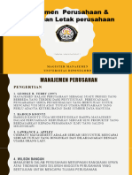 Manajemen Perusahaan & Pemilihan Letak Perusahaan