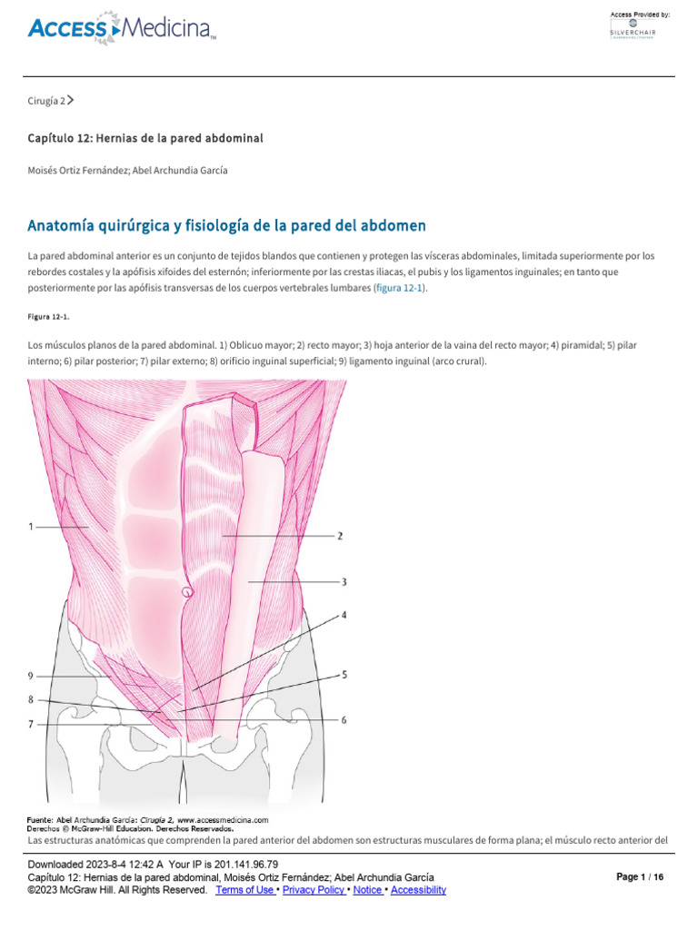 Capítulo 12 - Hernias de La Pared Abdominal | PDF | Abdomen | Anatomía