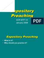Expository Preaching MTP VII