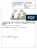 Avaliação Diagnóstica de Matemática 2022