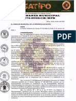 Plan de Accion para La Prevencion y Control de La Contaminacion Sonora y Mapa de Zonificación Acustica