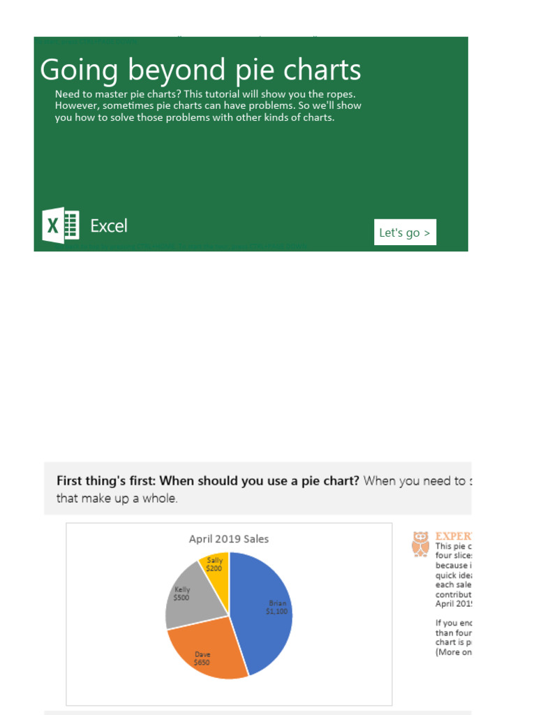 Mastering Pie Charts in Excel | PDF | Pie Chart | Infographics