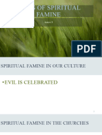 Signs of Spiritual Famine