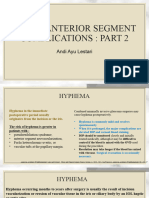 Other Anterior Segment Complications Part 2. Ayu