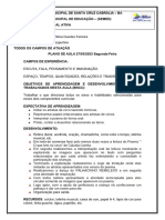 Plano de Trabalho Quarta Semana de Março