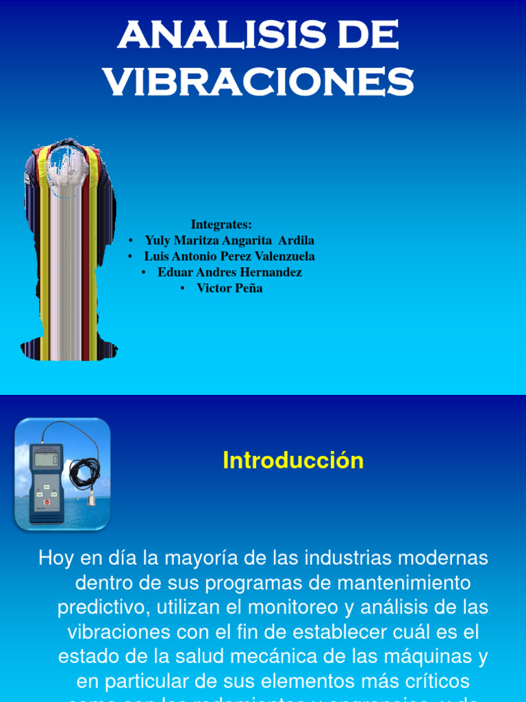 Analisis De Vibraciones Pdf Engranaje Física Aplicada E