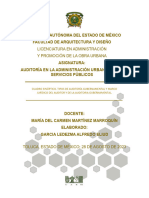 Cuadro Sinóptico. Tipos de Auditoría Gubernamental y Marco Jurídico Del Auditor y de La Auditoria Gubernamental