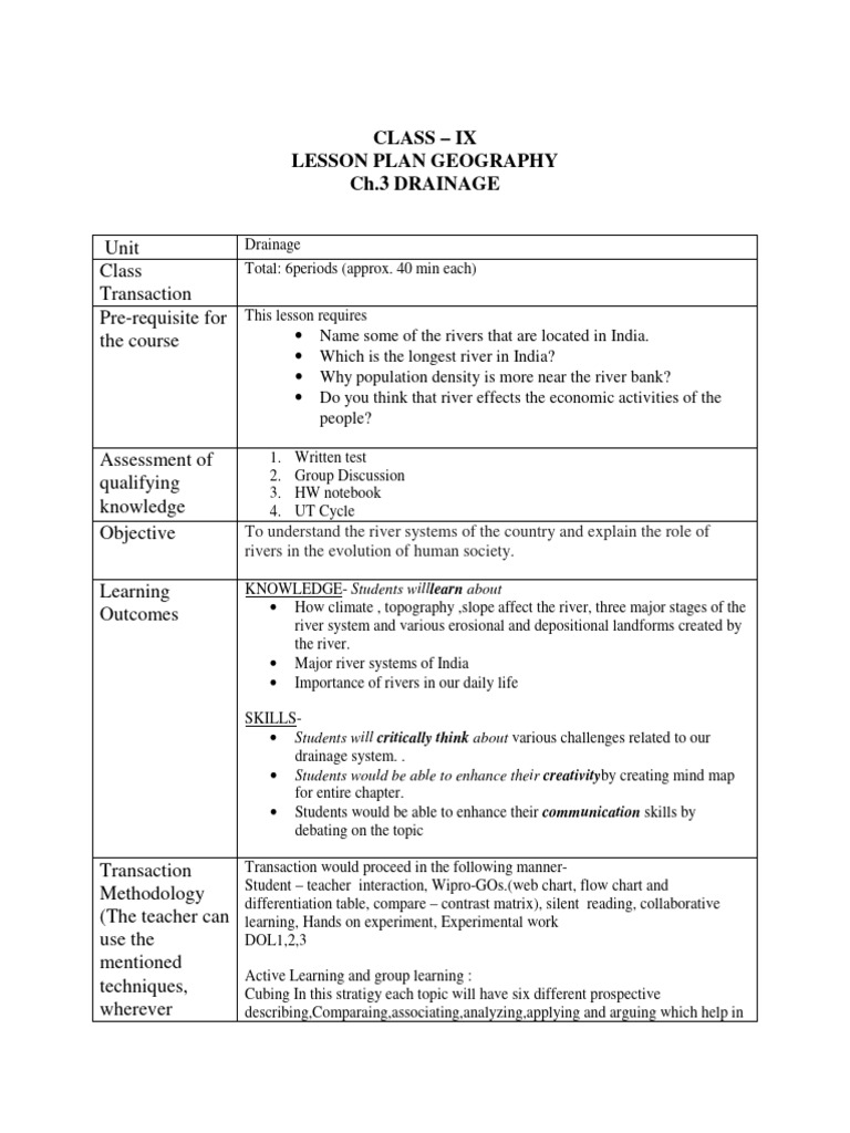 Drainage System | PDF | Critical Thinking | River