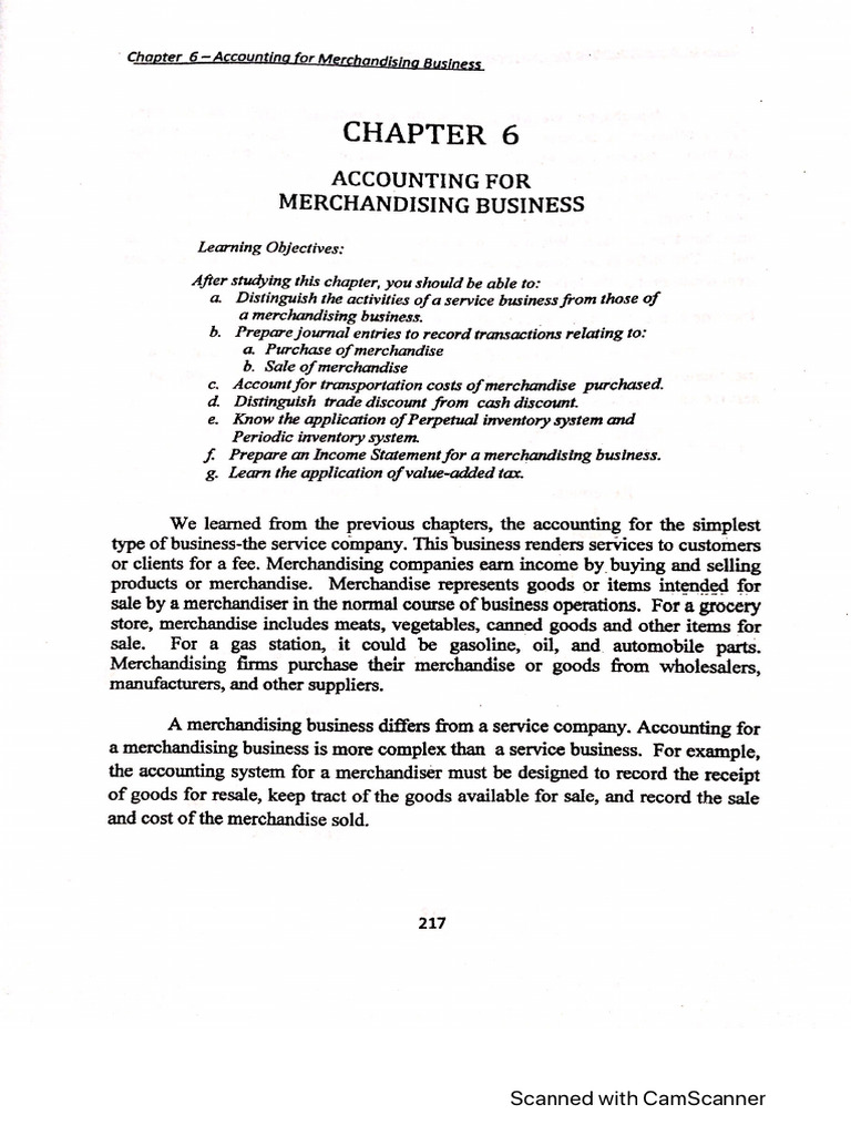 Accounting For Merchandising Business PDF