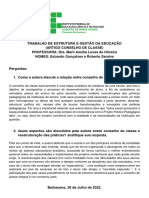 TRABALHO DE ESTRUTURA E GESTÃO DA EDUCAÇÃO (Artigo Conselho de Classe)