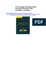 Solution Manual For Cengage Advantage Books Business Law The First Course Summarized Case Edition 1st Edition