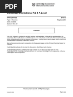 Cambridge International AS & A Level: Mathematics 9709/43