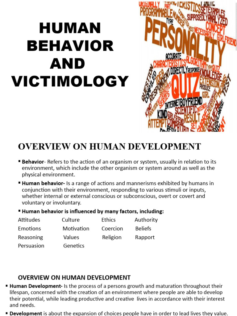 Examples Of Human Behavior And Activities