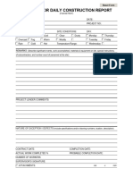 Blank Contractors Daily Report Interactive PDF Printable