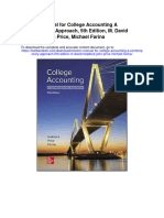 Solution Manual For College Accounting A Contemporary Approach 5th Edition M David Haddock John Price Michael Farina