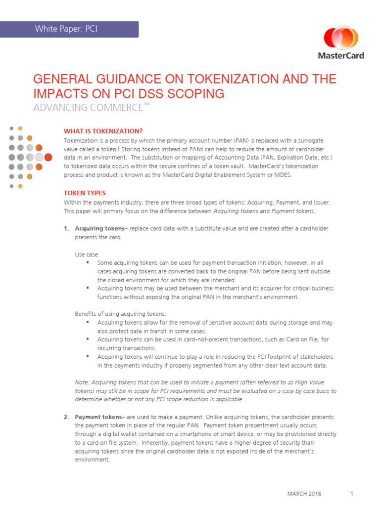 General Guidance On Tokenization | PDF | Payment Card Industry Data ...