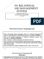 Mis 301 Relational Database Management System 8&9