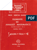 Elemente de Analiza Matematica Cls.12 (I) - M. Ganga (1998)
