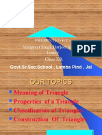 Properties of Triangle(Class Xth)-Lamba Pind