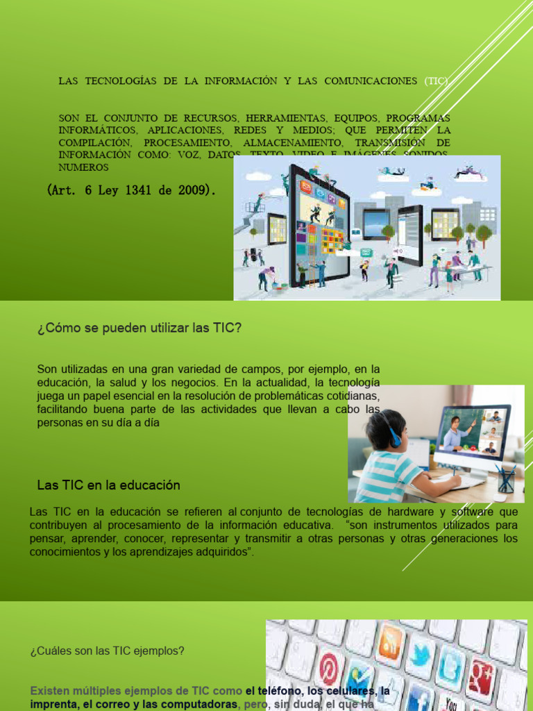 Uso y Ejemplos de las TIC en Sociedad | PDF | Tecnología de información ...