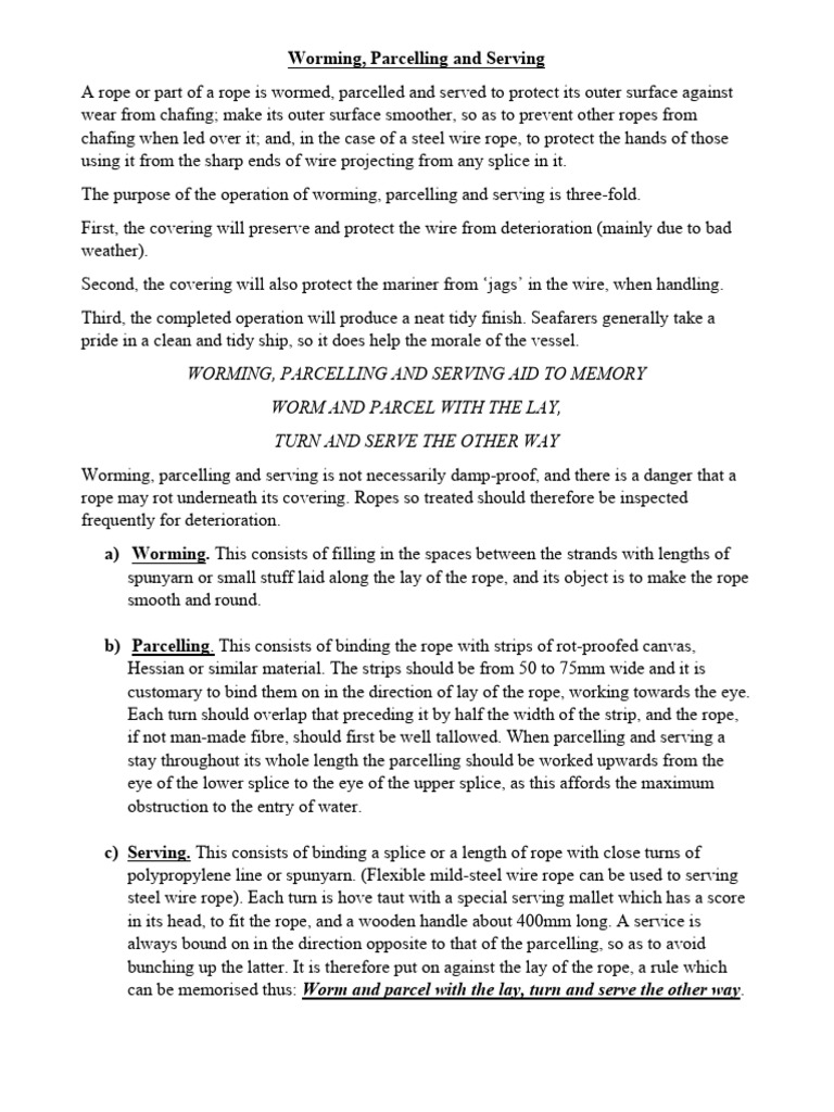 Rope Serving and Stopper Techniques | PDF | Rope | Fibers
