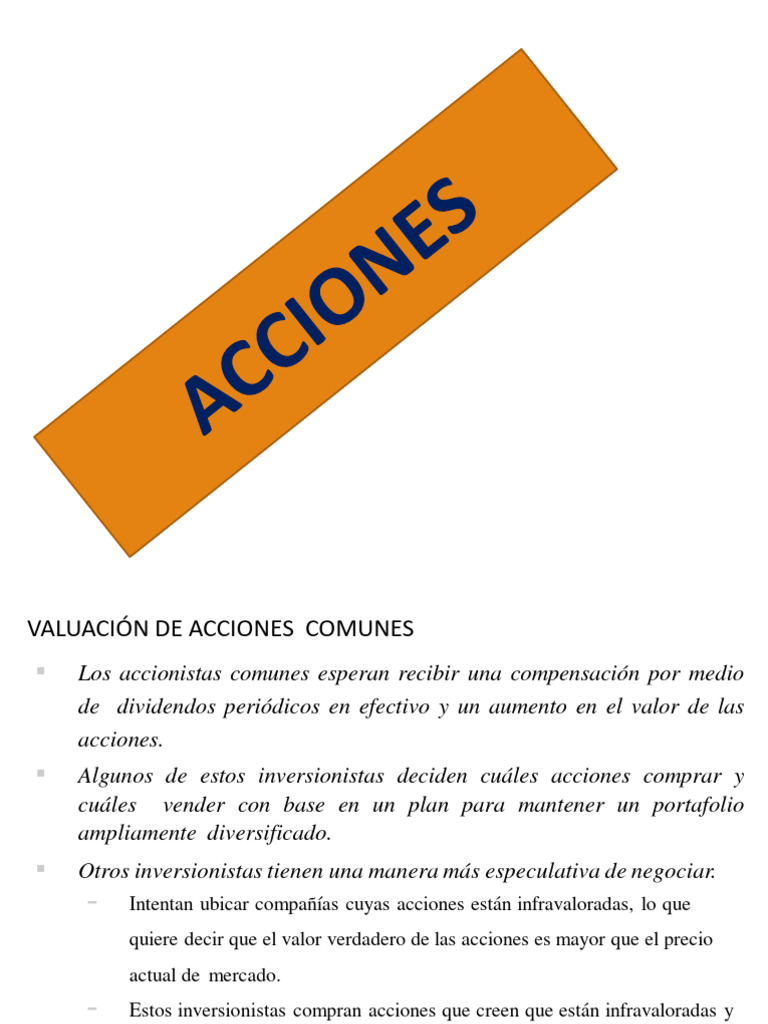 Acciones Pdf Compartir Finanzas Valores De Renta Variable