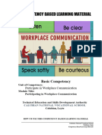 CBLM in Participate in Workplace Communition