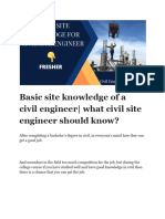 Basic Site Knowledge of A Civil Engineer