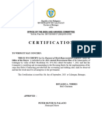BAC Certification On Procurement