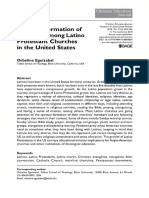 Spiritual Formation of Believers Among Latino Protestant Churches in The United States