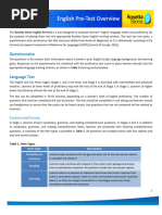 Catalyst English Pre Test Info Sheet