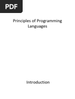 Principals of Programming Languages 1.1