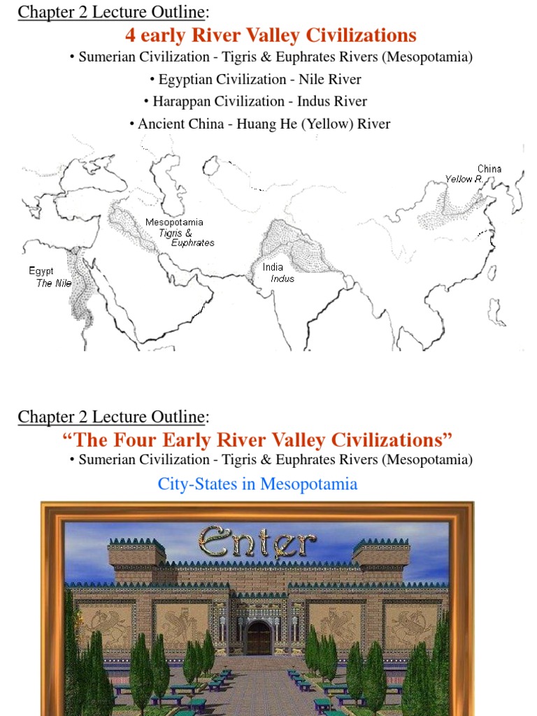 Ch2 River Valley Civilizations | PDF | Mesopotamia | Egyptian Pyramids