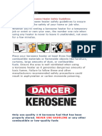 Kerosene Heater Safety
