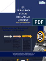 Peran Fungsi Organisasi Advokat - Dr. Faizal Hafied, SH, MH - 2023