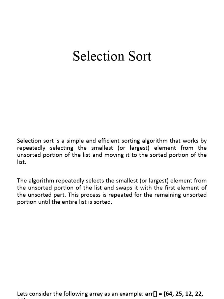 Leetcode Selection Sort Examples