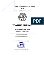 Project Management Using MS Project 2002 - Training Manual