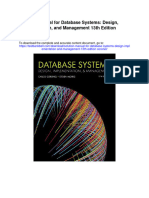 Solution Manual For Database Systems Design Implementation and Management 13th Edition Coronel