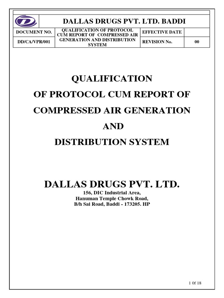 Qualification of Compressed Air Protocol PDF Piston Oxide