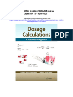 Solution Manual For Dosage Calculations A Multi Method Approach 0132158620