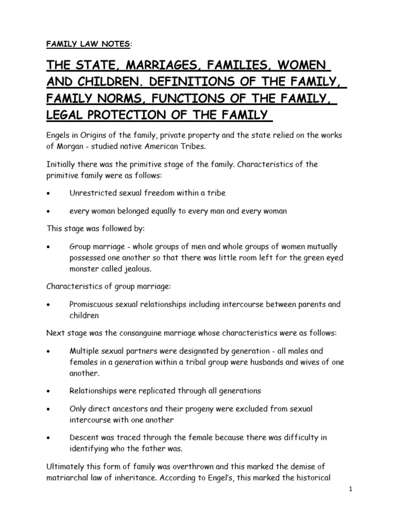 Family Law Notes | PDF | Family | Kinship