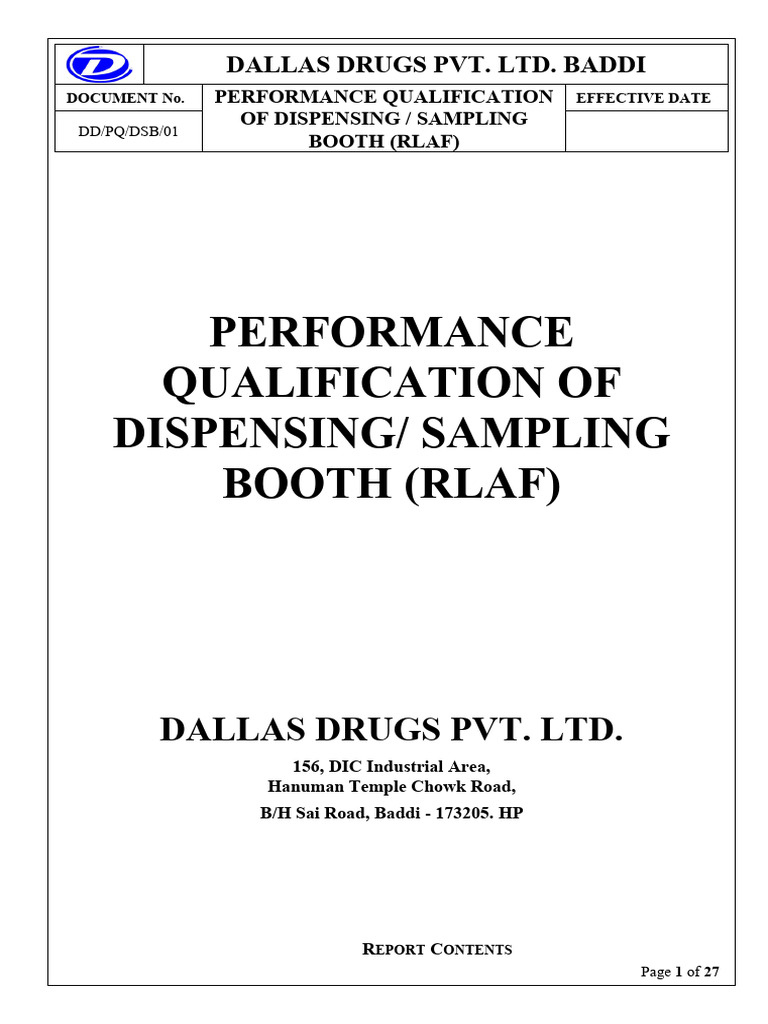 RLAF Performance Qualification Report | PDF | Verification And Validation