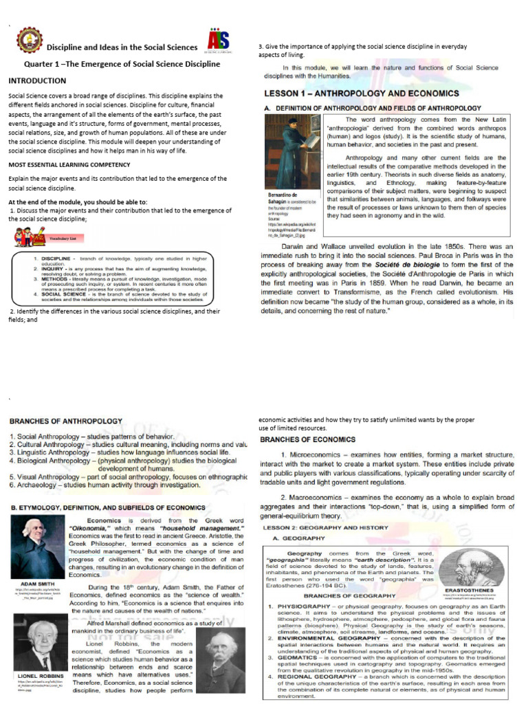 Discipline and Ideas in The Social Sciences Module 2 | PDF | Social ...