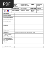 Official MATATAG Weekly Lesson Log Format | PDF | Learning | Curriculum